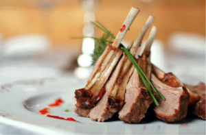 rack of lamb in chicago restaurant