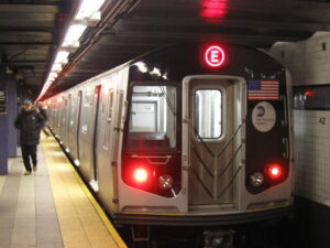 end of a nyc subway car