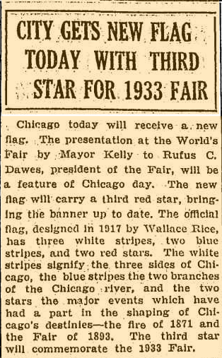 chicago news article third star for flag