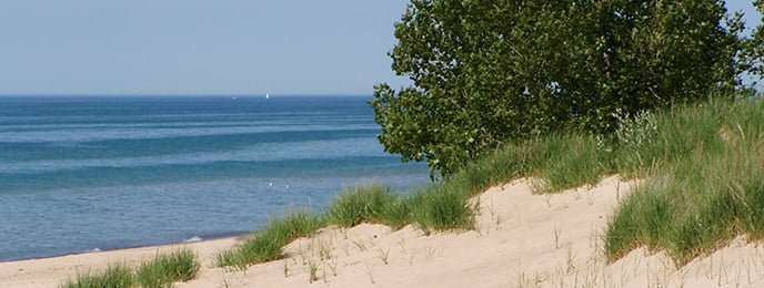 Indiana Dunes National Lakeshore beachfront