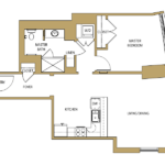 The Leeds Floor Plan One Bedroom