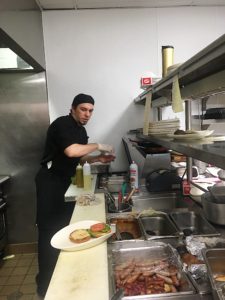 brian beech working in kitchen