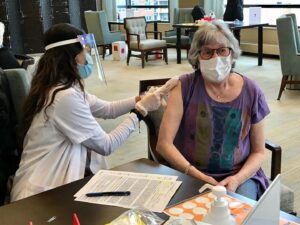 Over 600 residents, employees receive COVID-19 vaccine at The Clare 3