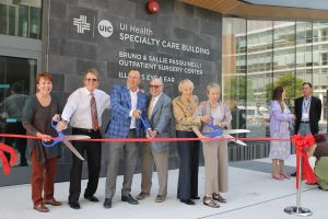 Bruno and Sallie pictured with their four children for the ribbon cutting. 