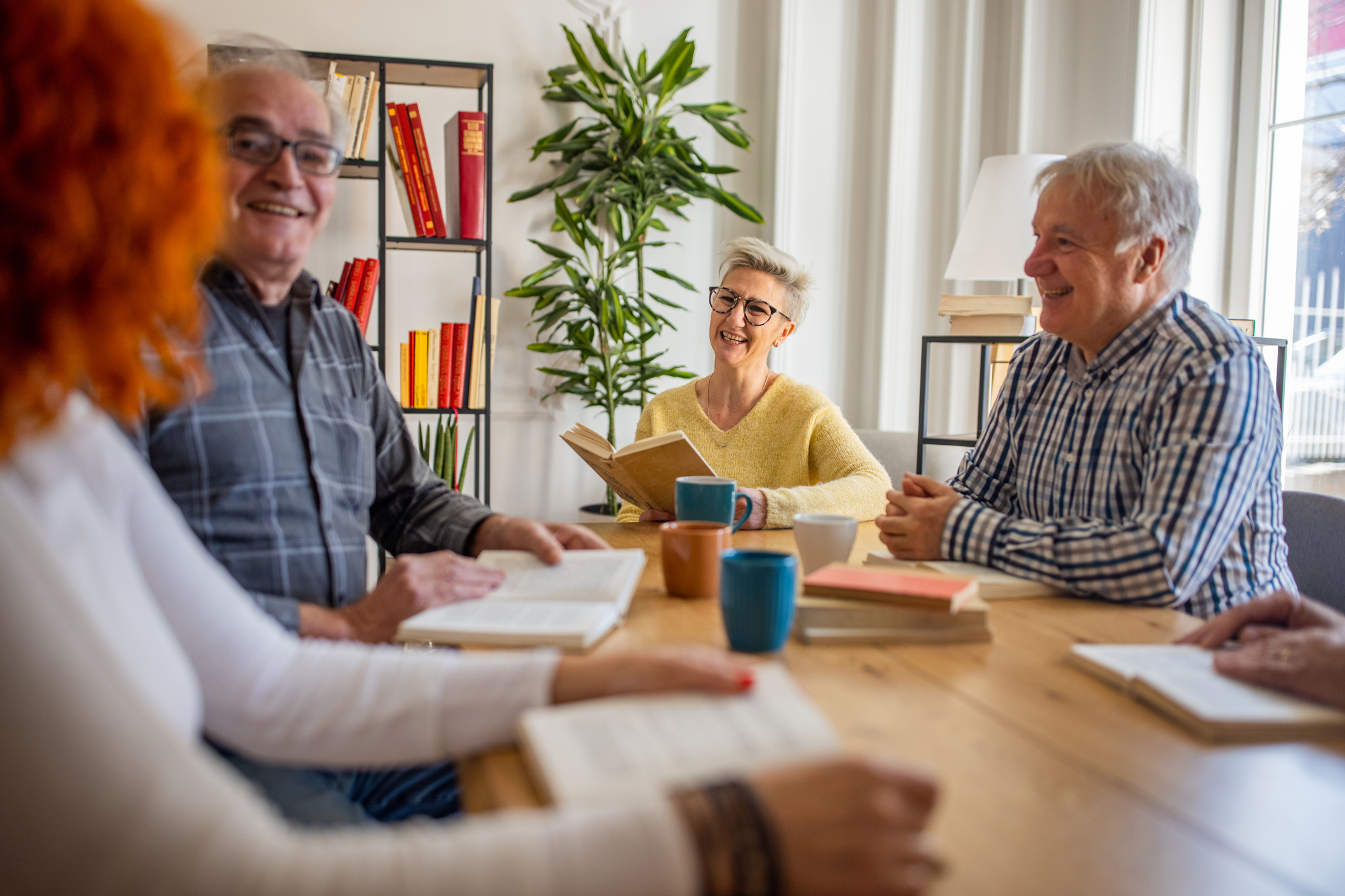 Seniors hosting a book club