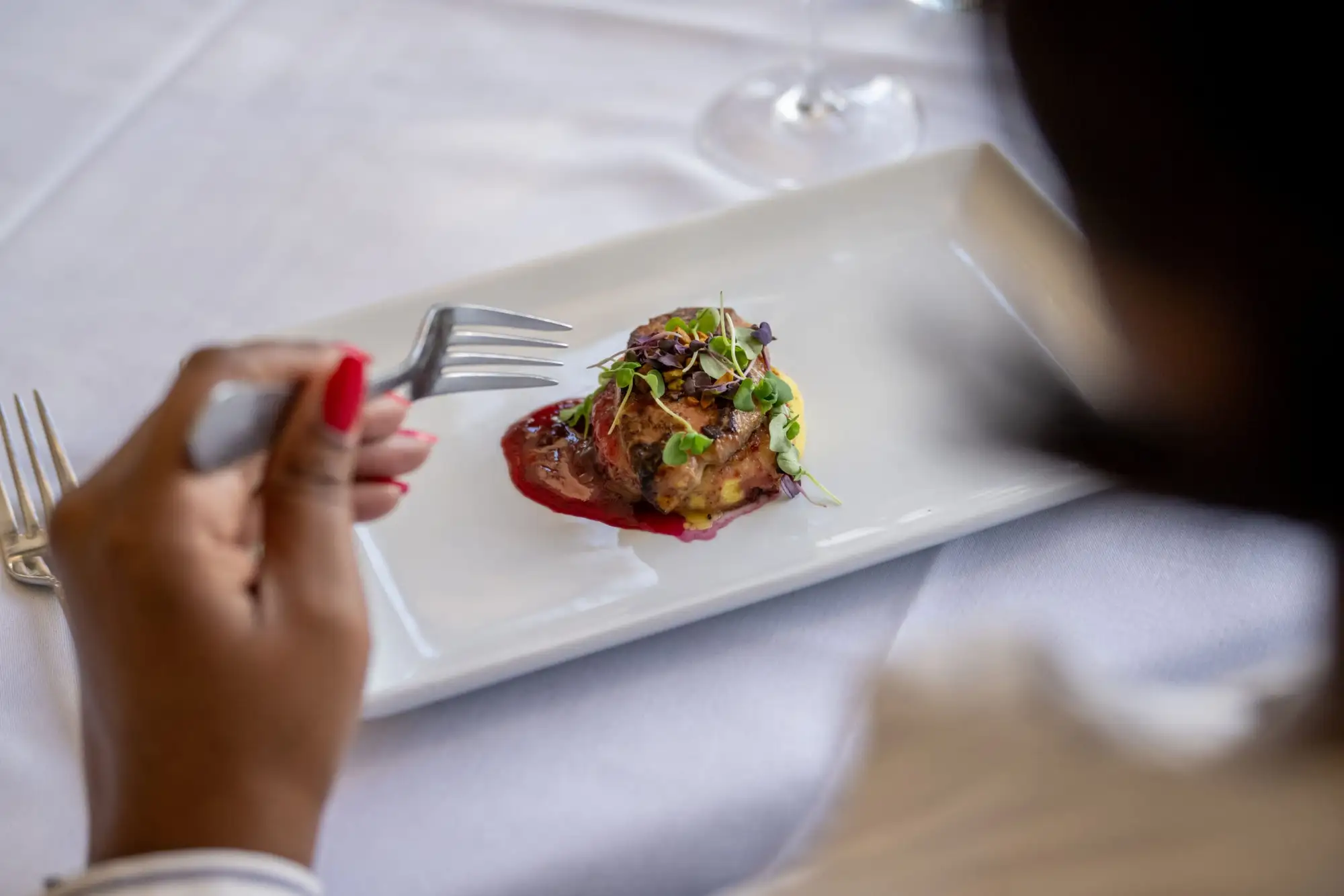 An image of a luxurious healthy meal for seniors, offered at The Clare, a luxury independent living community in Chicago, IL.
